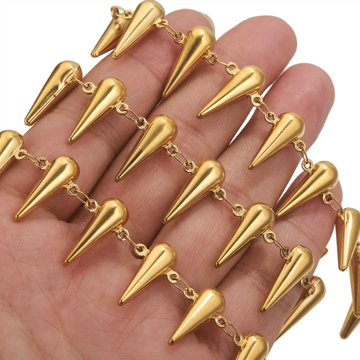 Jewelry Necklace Punk Style Stainless Steel Electroplated Small Thorns Chili Type For Men And Women - Image 4