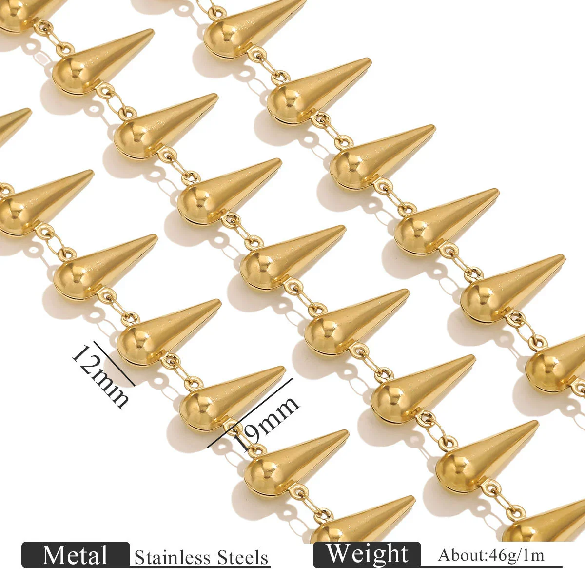 Jewelry Necklace Punk Style Stainless Steel Electroplated Small Thorns Chili Type For Men And Women - Image 6