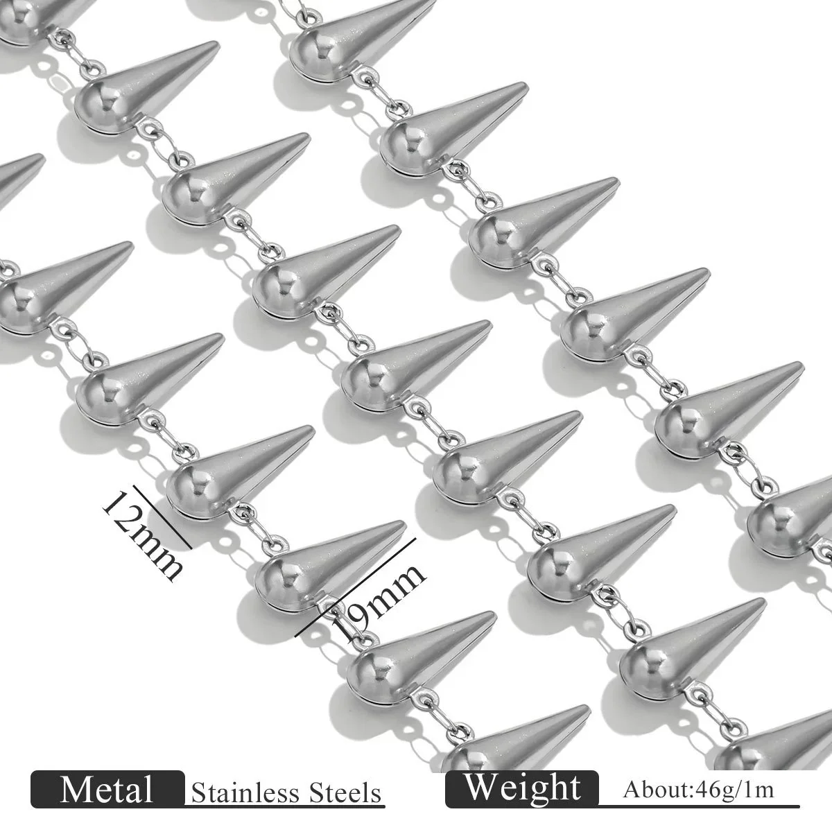 Jewelry Necklace Punk Style Stainless Steel Electroplated Small Thorns Chili Type For Men And Women - Image 7
