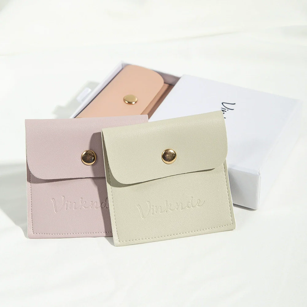 Jewelry Packaging Bag Pu Leather Flap Snap Pocket Embossing Style - Image 4