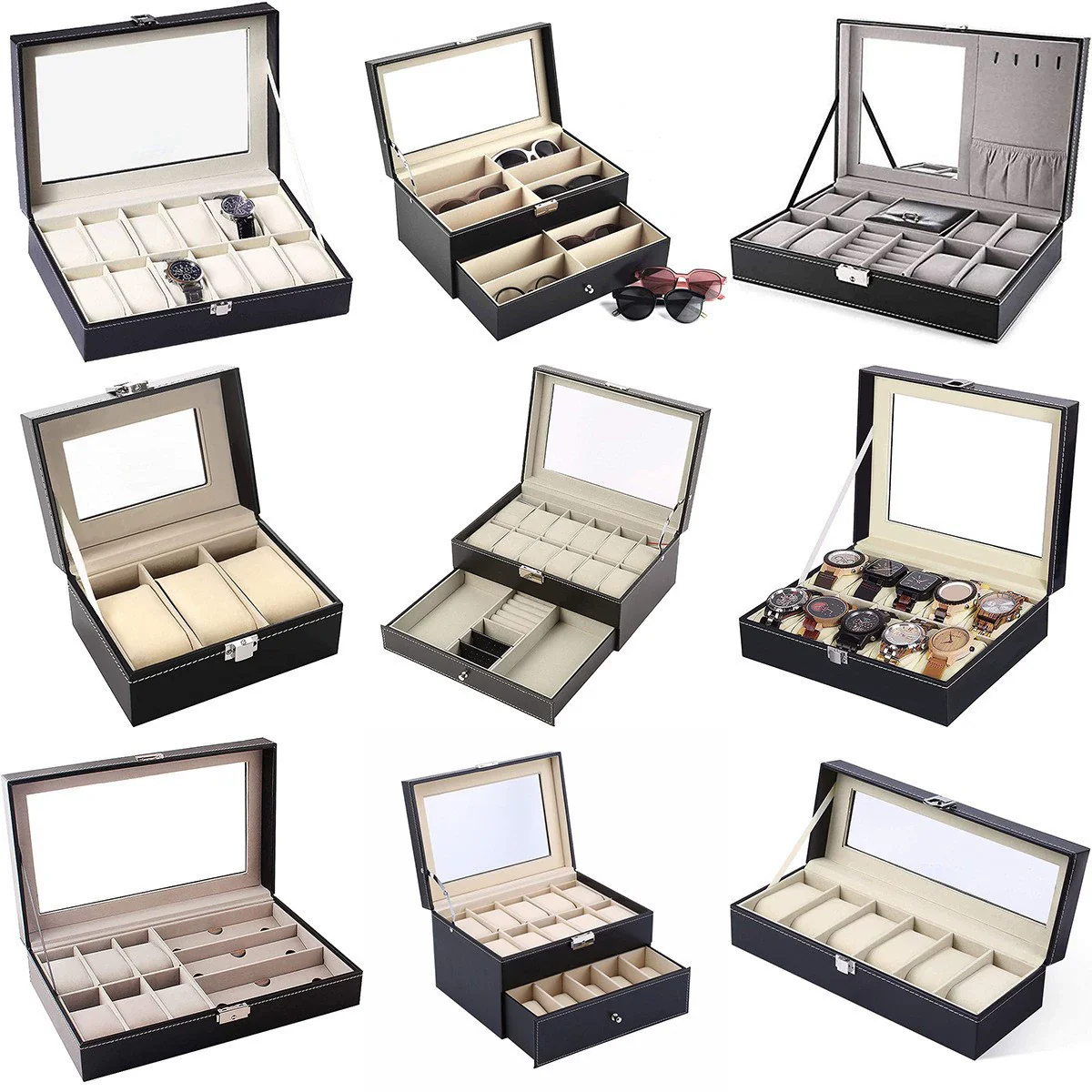 Jewelry Packaging Box Pu Material Pinhole Pattern Antique