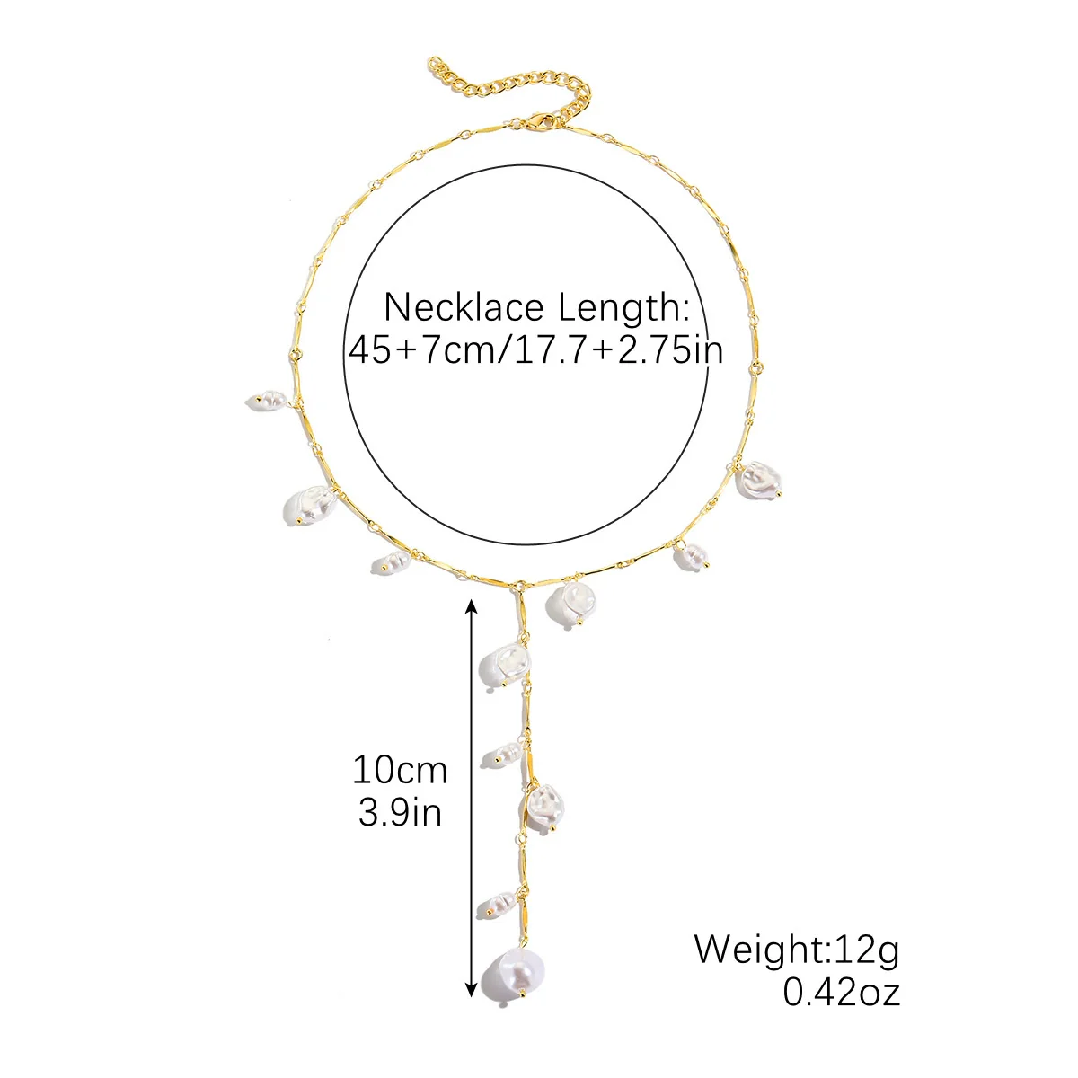 Jewelry Pearl Long Yshaped Necklace Geometric Twisted Chain - Image 6