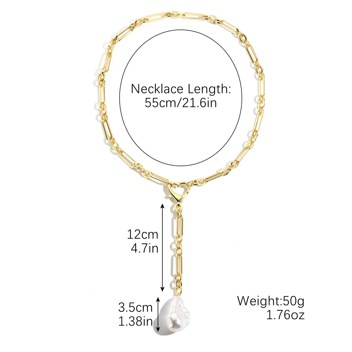 Jewelry Pearl Long Yshaped Necklace Geometric Twisted Chain - Image 7