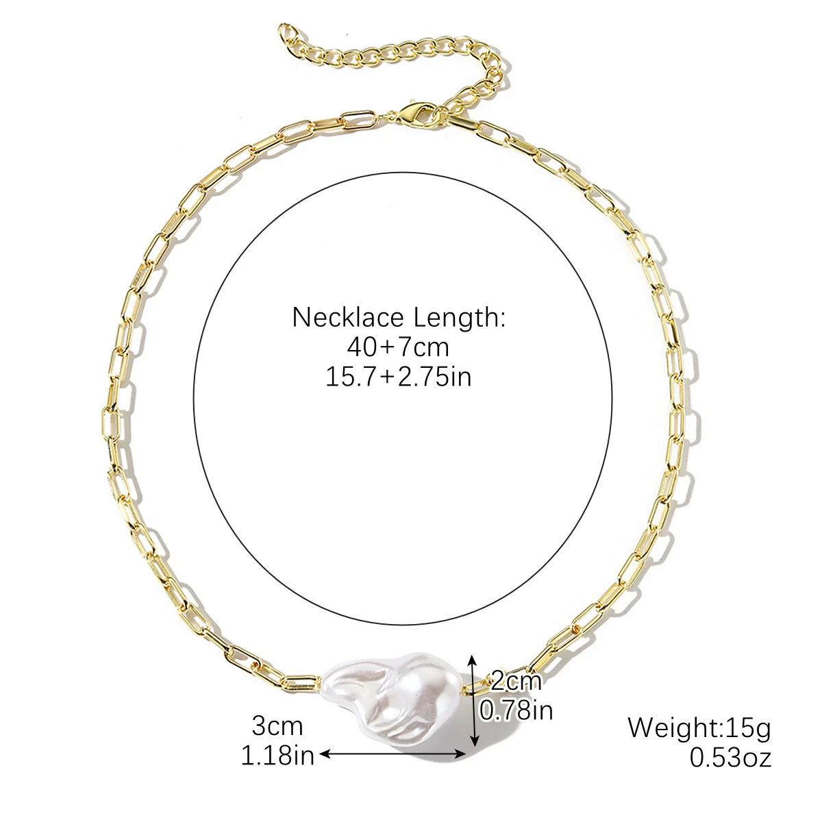Jewelry Pearl Long Yshaped Necklace Geometric Twisted Chain - Image 8
