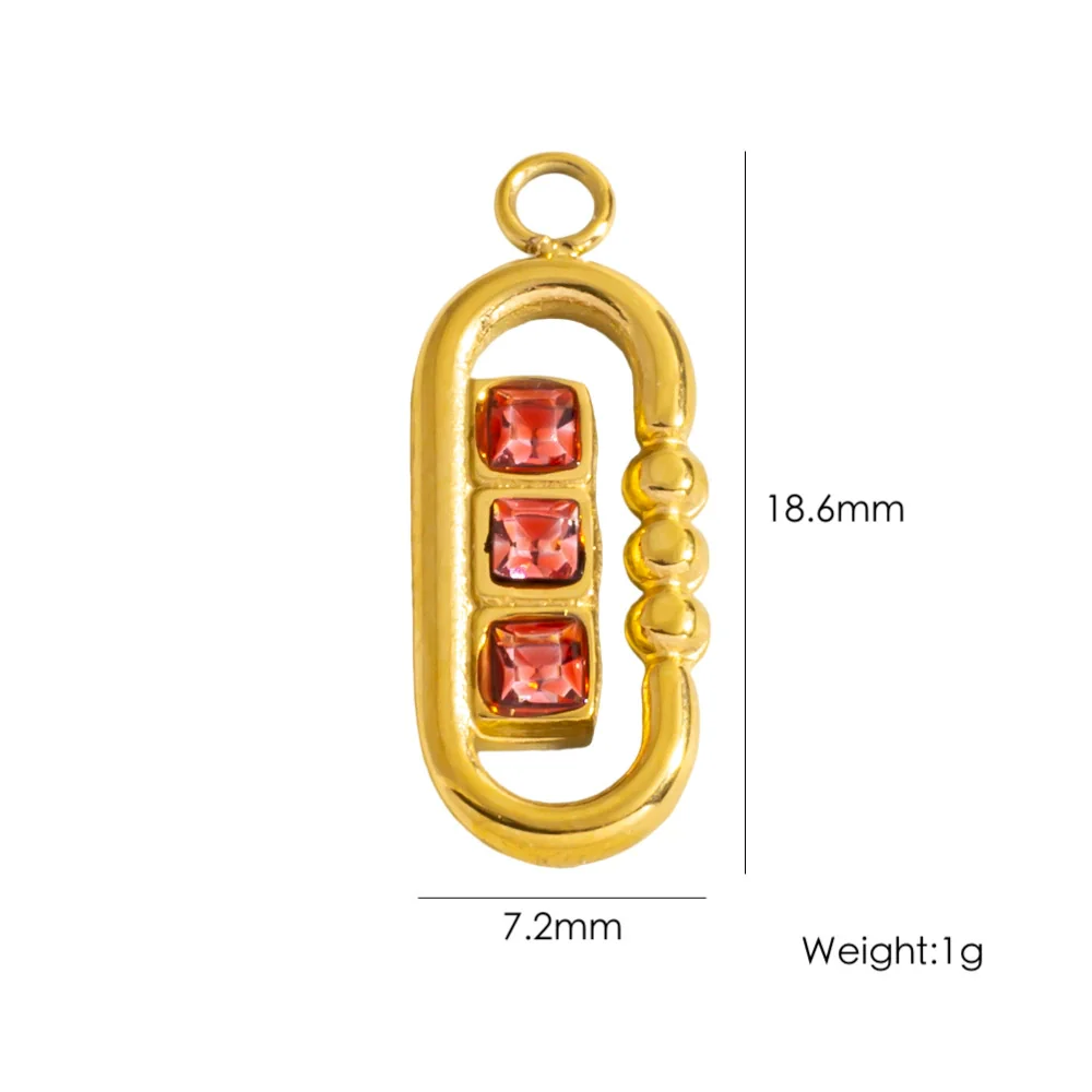 Jewelry Pendant Accessories Stainless Steel Geometric Paper Clip Shape Vacuum Furnace Plating - Image 11