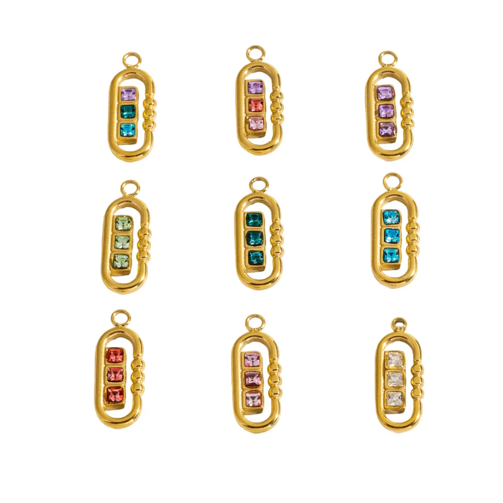 Jewelry Pendant Accessories Stainless Steel Geometric Paper Clip Shape Vacuum Furnace Plating - Image 4