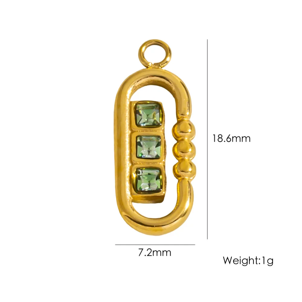 Jewelry Pendant Accessories Stainless Steel Geometric Paper Clip Shape Vacuum Furnace Plating - Image 5