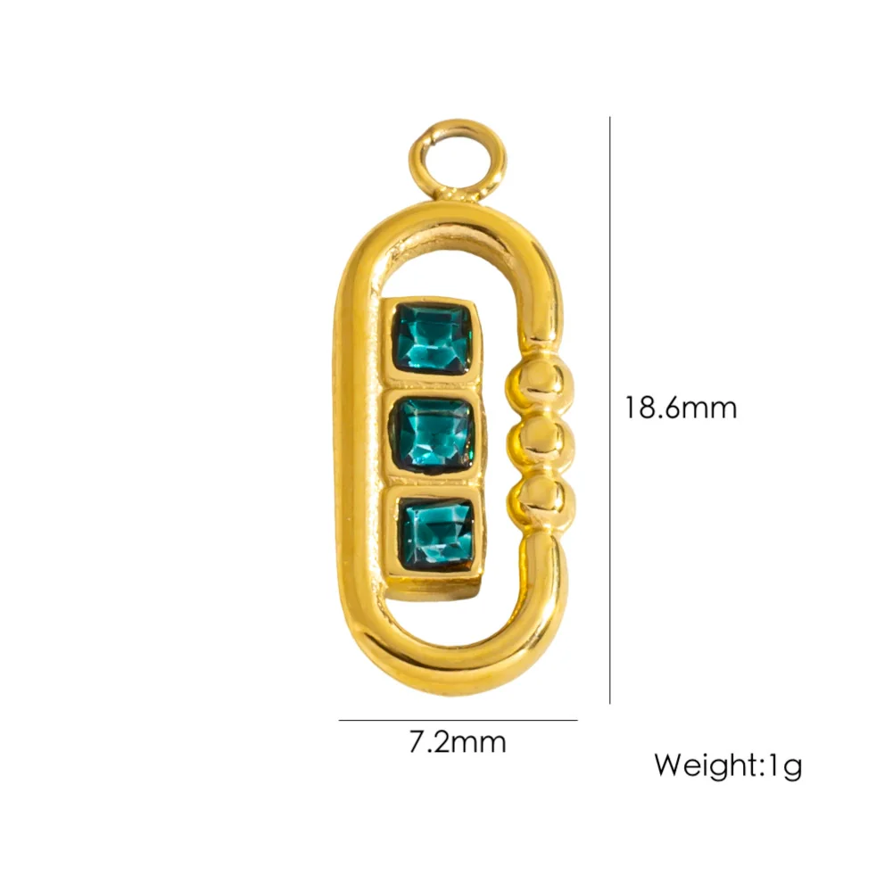 Jewelry Pendant Accessories Stainless Steel Geometric Paper Clip Shape Vacuum Furnace Plating - Image 7