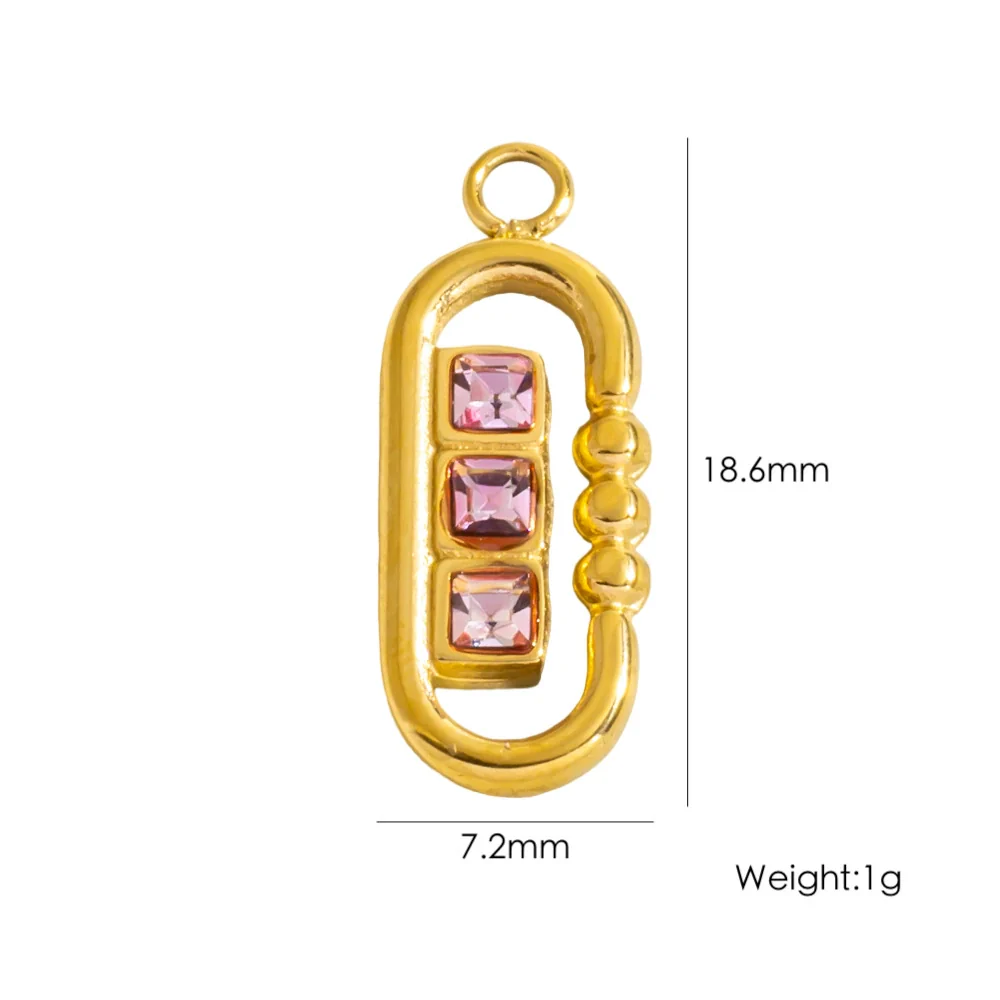 Jewelry Pendant Accessories Stainless Steel Geometric Paper Clip Shape Vacuum Furnace Plating - Image 8