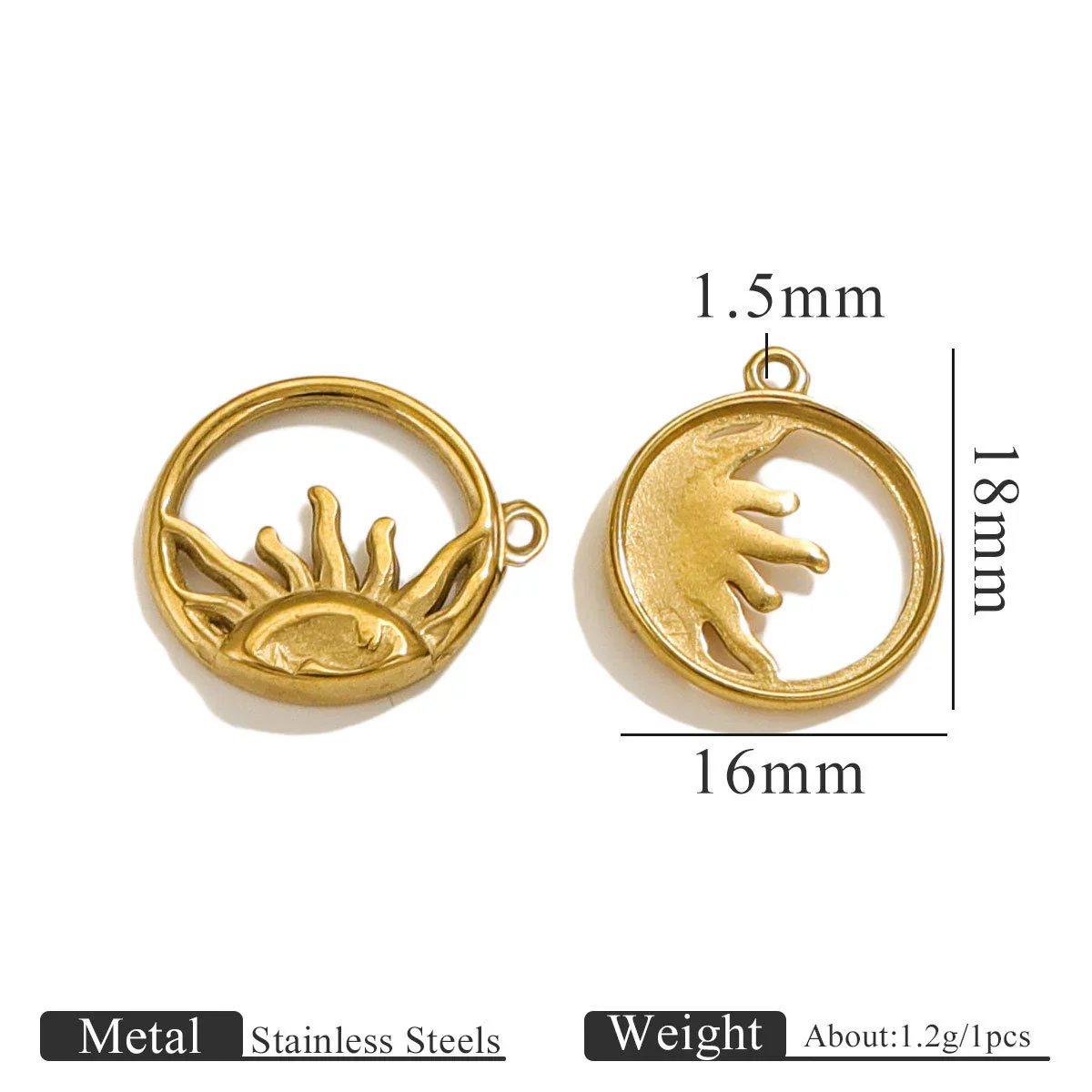 Jewelry Pendant Marine Series Stainless Steel Electroplated Seahorse Crab - Image 11