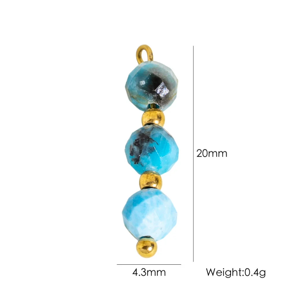 Jewelry Pendant Natural Stone Pearl Stainless Steel Geometric Electroplated Handmade - Image 15