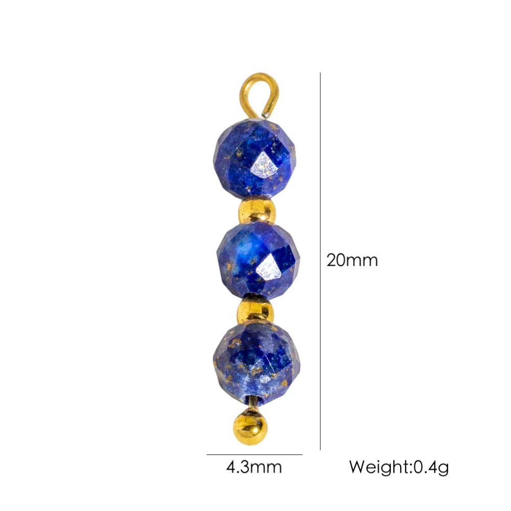 Jewelry Pendant Natural Stone Pearl Stainless Steel Geometric Electroplated Handmade - Image 16