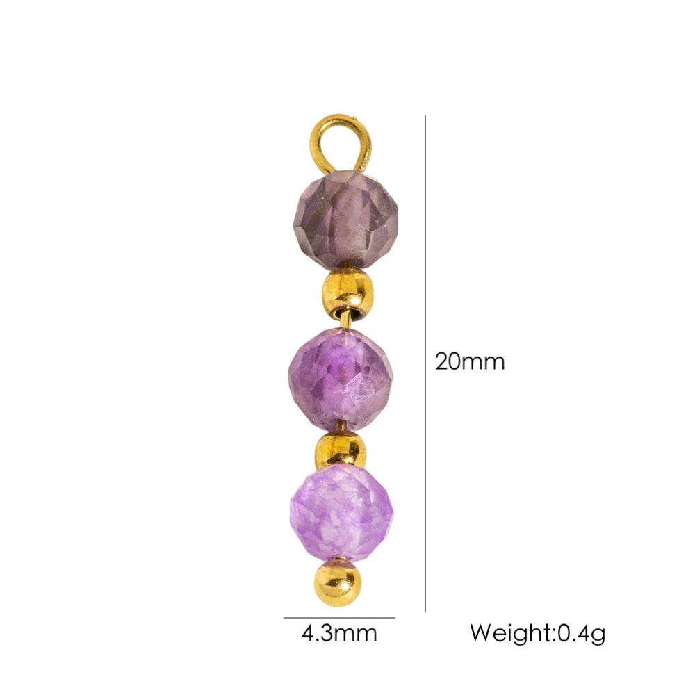Jewelry Pendant Natural Stone Pearl Stainless Steel Geometric Electroplated Handmade - Image 18