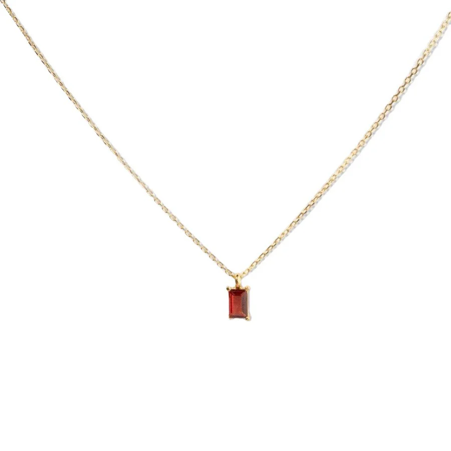 Jewelry Pendant Necklace Women Copper Zircon Geometric Plated 18K Real Gold Color Retaining - Image 5