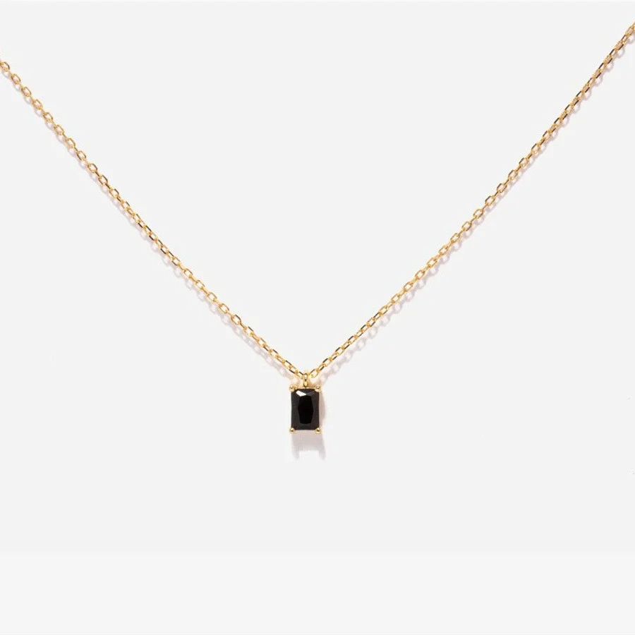Jewelry Pendant Necklace Women Copper Zircon Geometric Plated 18K Real Gold Color Retaining - Image 8