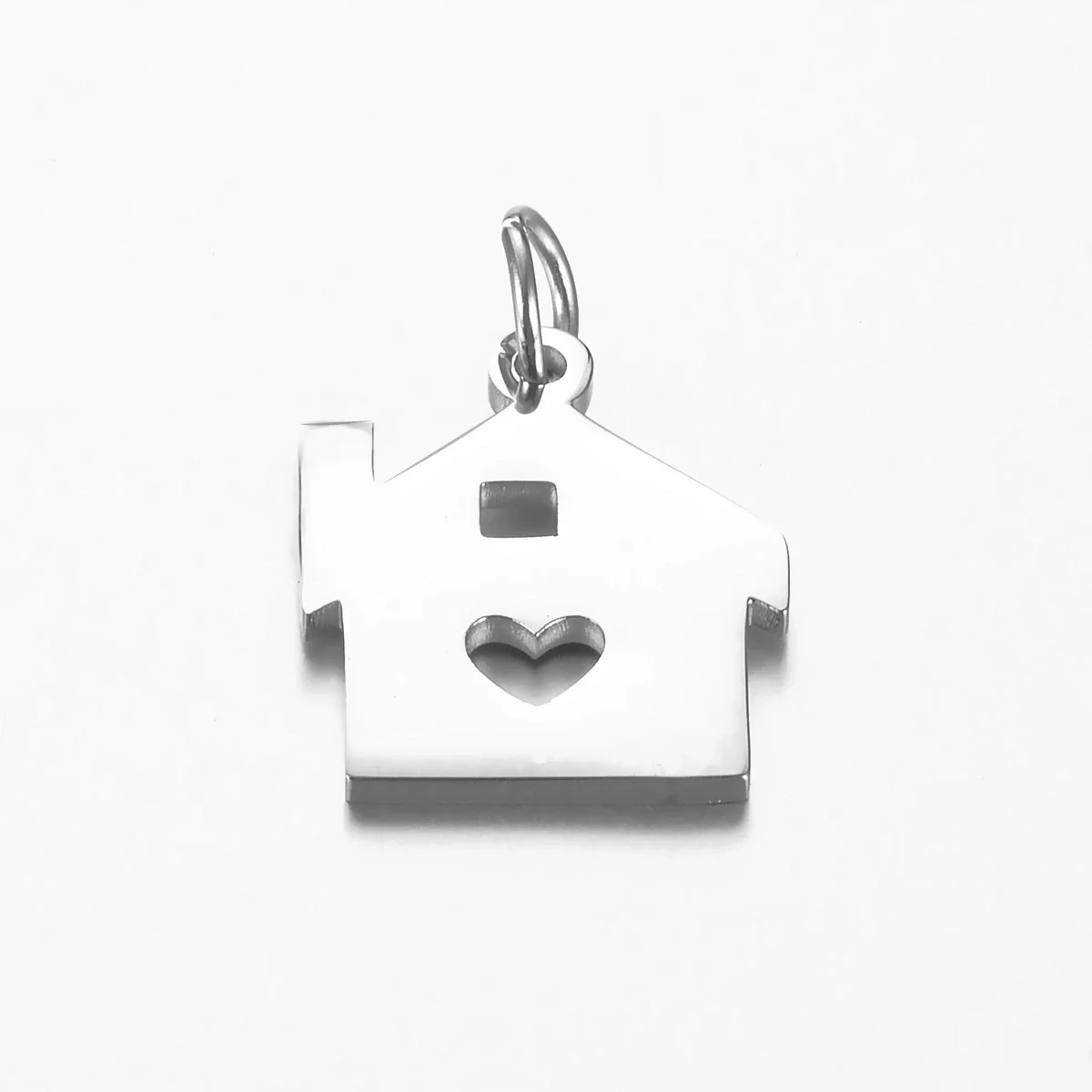 Jewelry Pendant Stainless Steel Heart House Cut Out Wings Polished Electroplated - Image 6