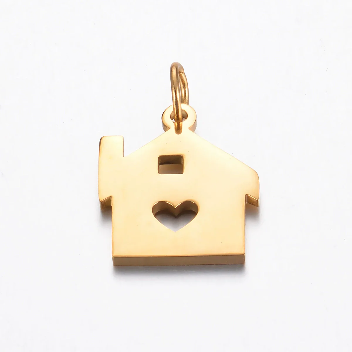 Jewelry Pendant Stainless Steel Heart House Cut Out Wings Polished Electroplated - Image 7