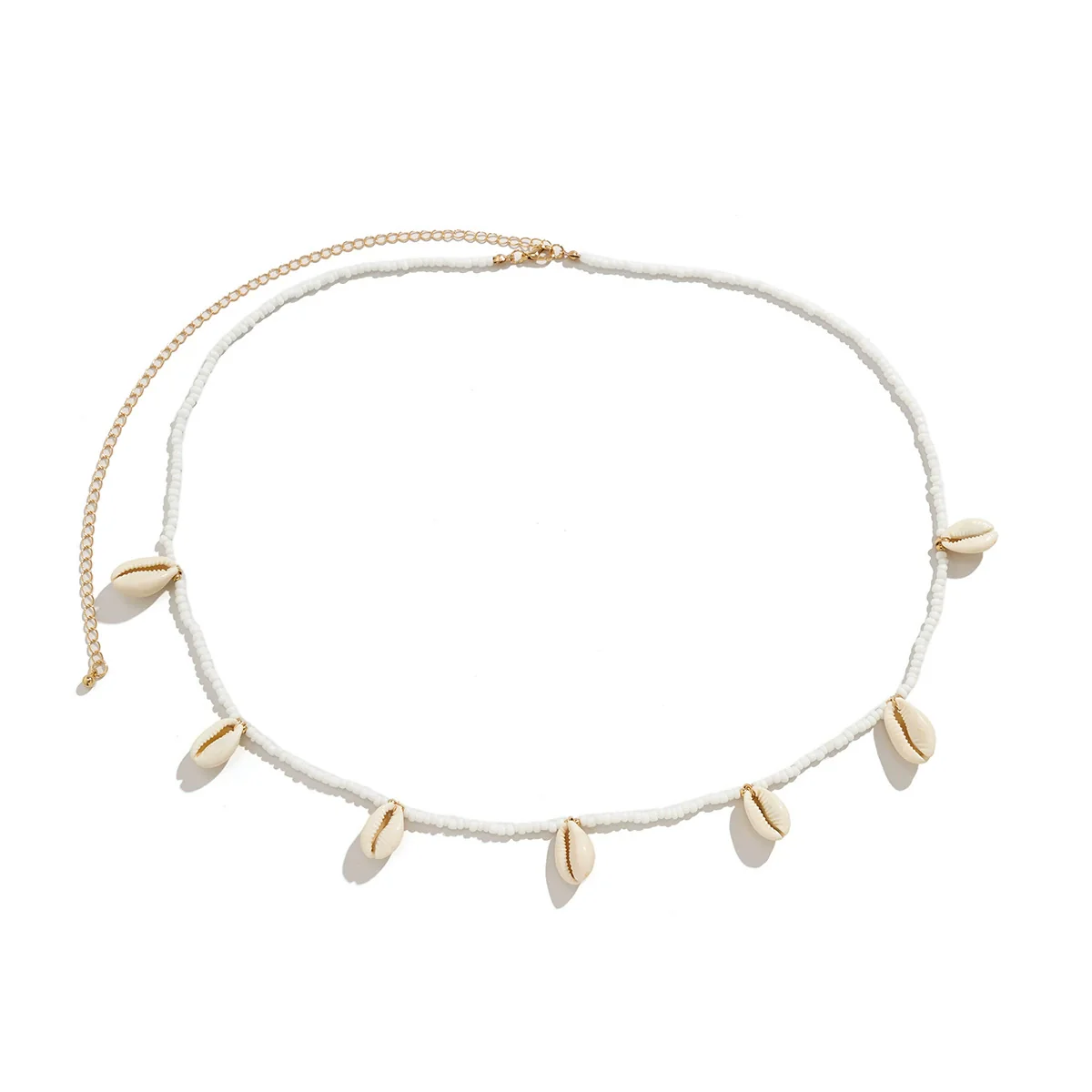 Jewelry Plastic Beaded Woven Body Chain Waist Chain With Shell Tassel For Women - Image 3