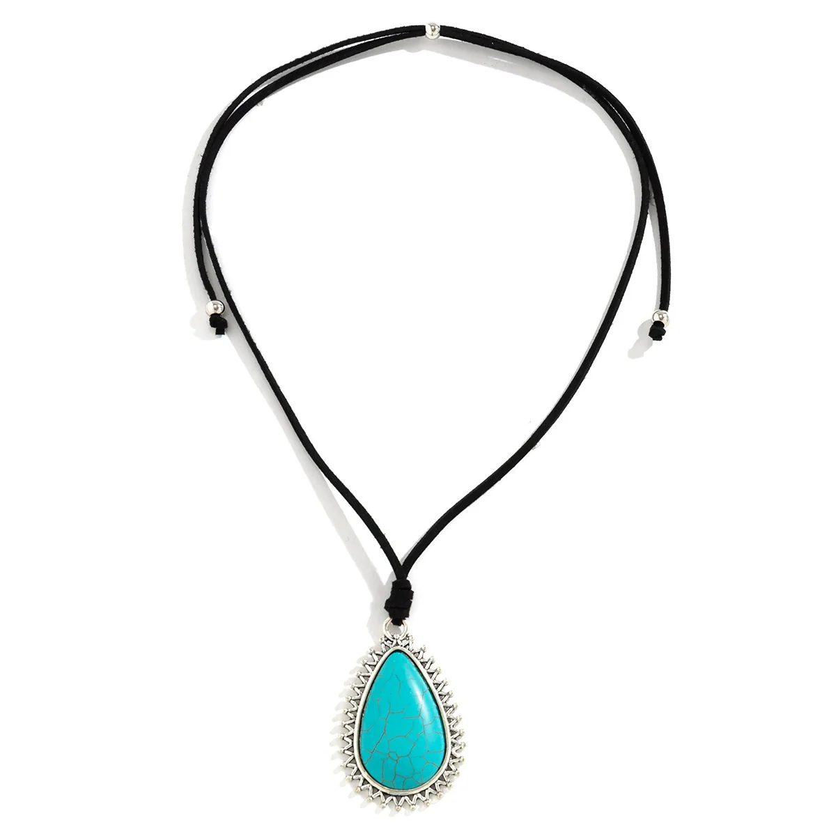 Jewelry Plastic Resin Alloy Dropshaped Handmade Love Pendant Clavicle Chain Necklace For Women - Image 4