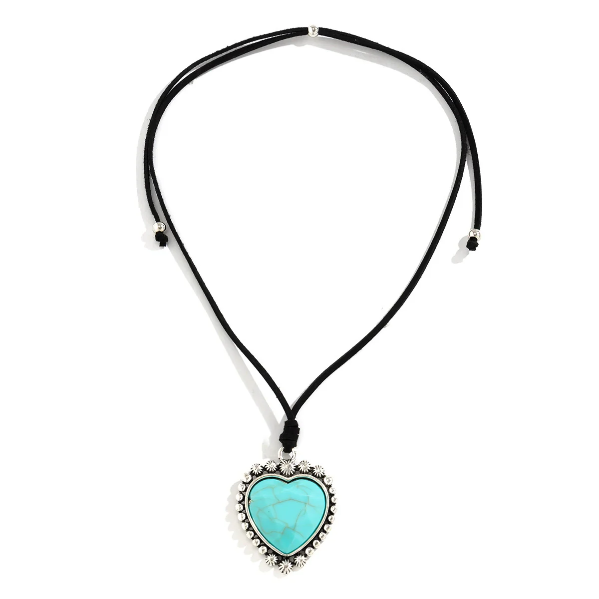 Jewelry Plastic Resin Alloy Dropshaped Handmade Love Pendant Clavicle Chain Necklace For Women - Image 5