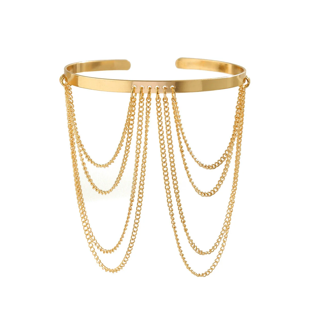 Jewelry Punk Style Metal Chain Arm Bracelet With Electroplating - Image 5
