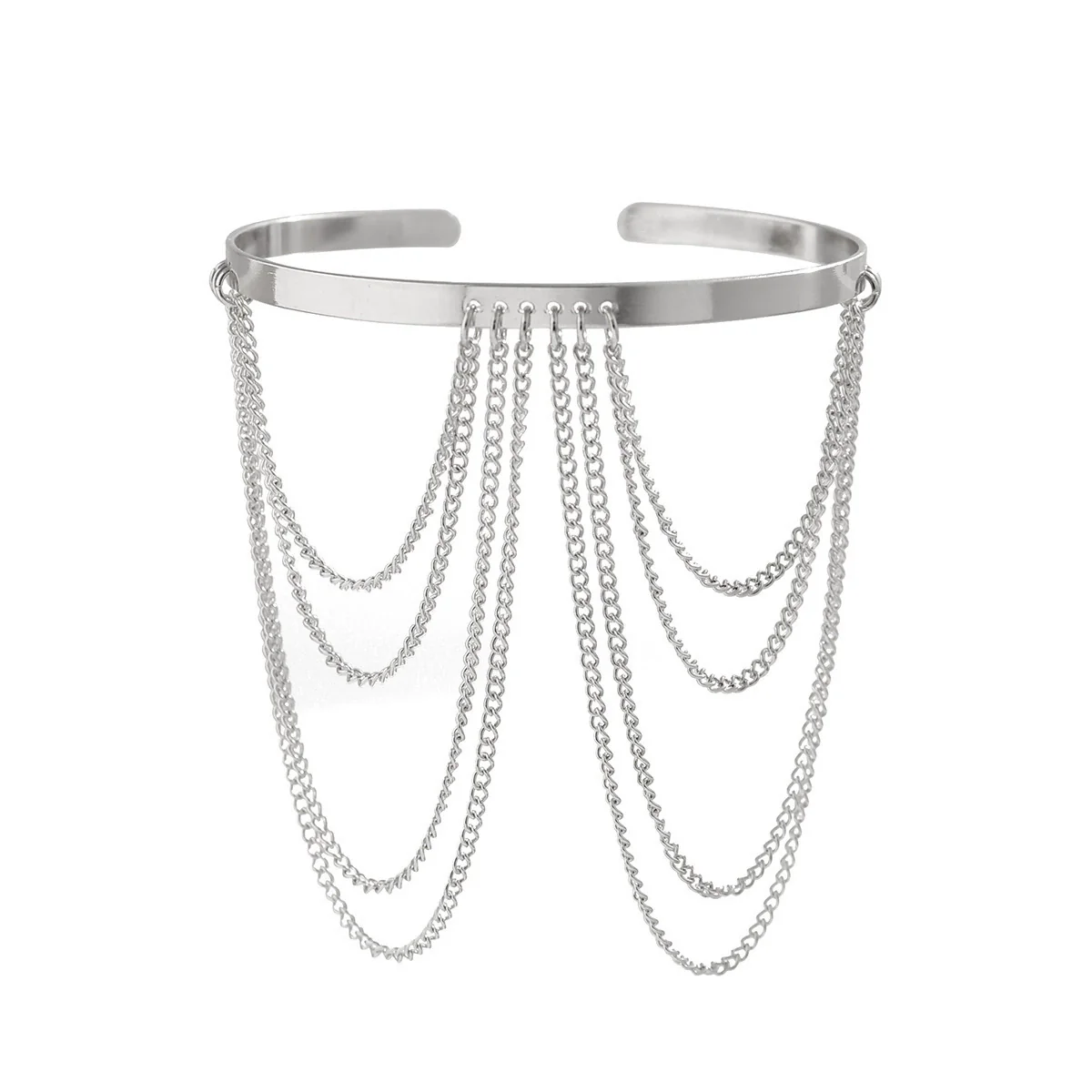 Jewelry Punk Style Metal Chain Arm Bracelet With Electroplating - Image 7