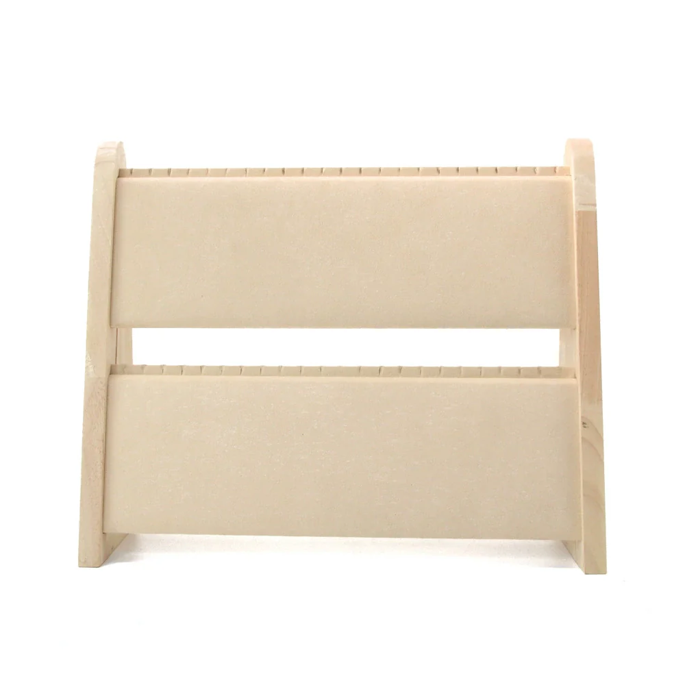 Jewelry Rack Bamboo Wood Geometric Style For Display - Image 5