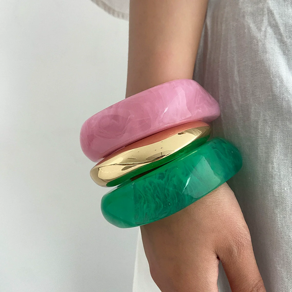 Jewelry Resin Bracelet Geometric Irregular Polish Women's Bracelet - Image 2