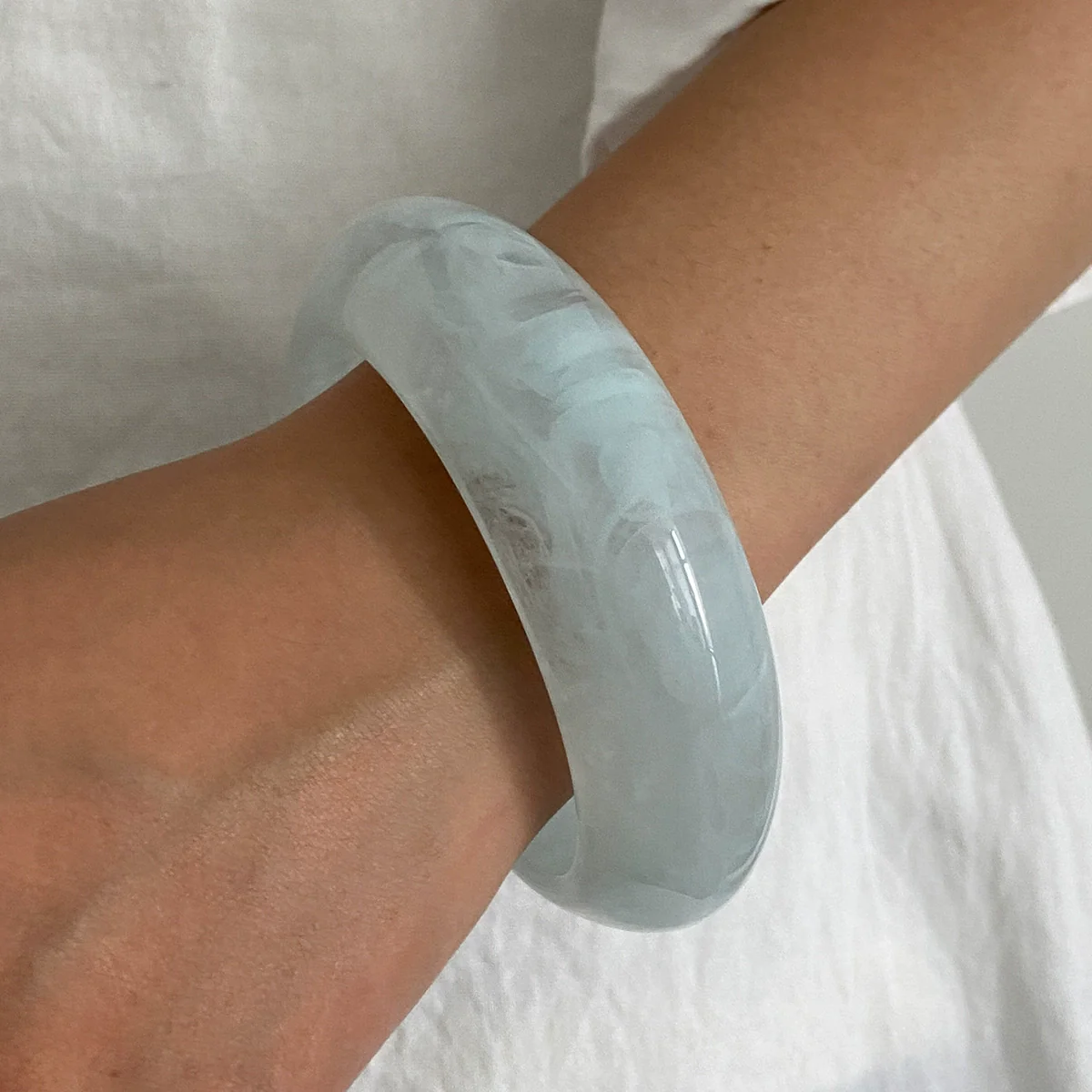 Jewelry Resin Geometric Glossy Light Luxury Elegant Polish Bracelet For Women - Image 9