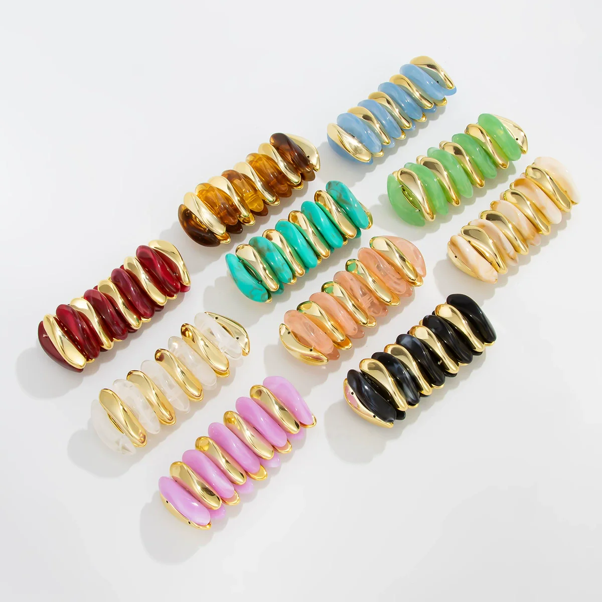 Jewelry Resin Handmade Geometric Elastic Bracelet For Women - Image 5
