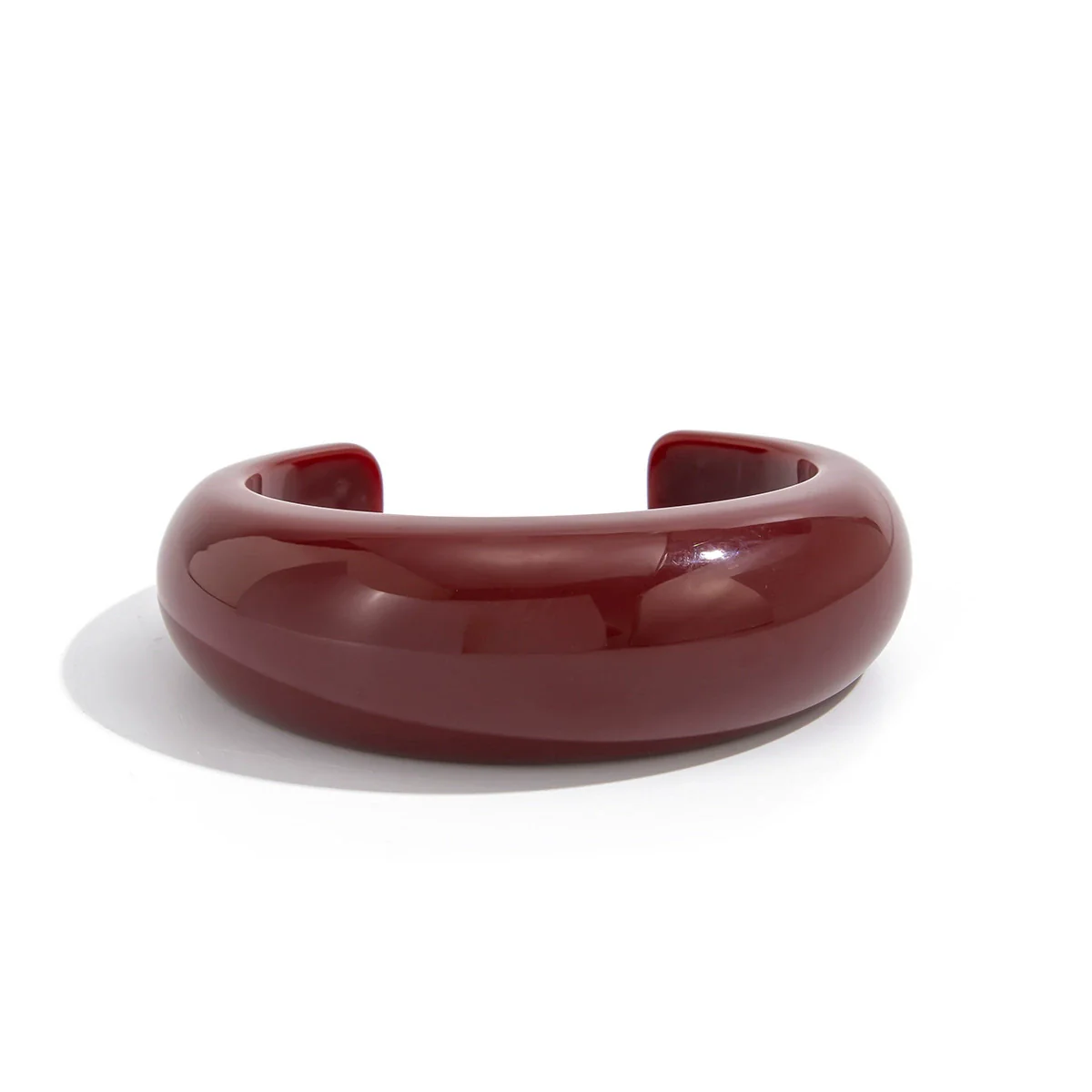 Jewelry Resin Square Wide Bracelet Versatile Retro Red Glossy Manual Electroplated For Women - Image 5