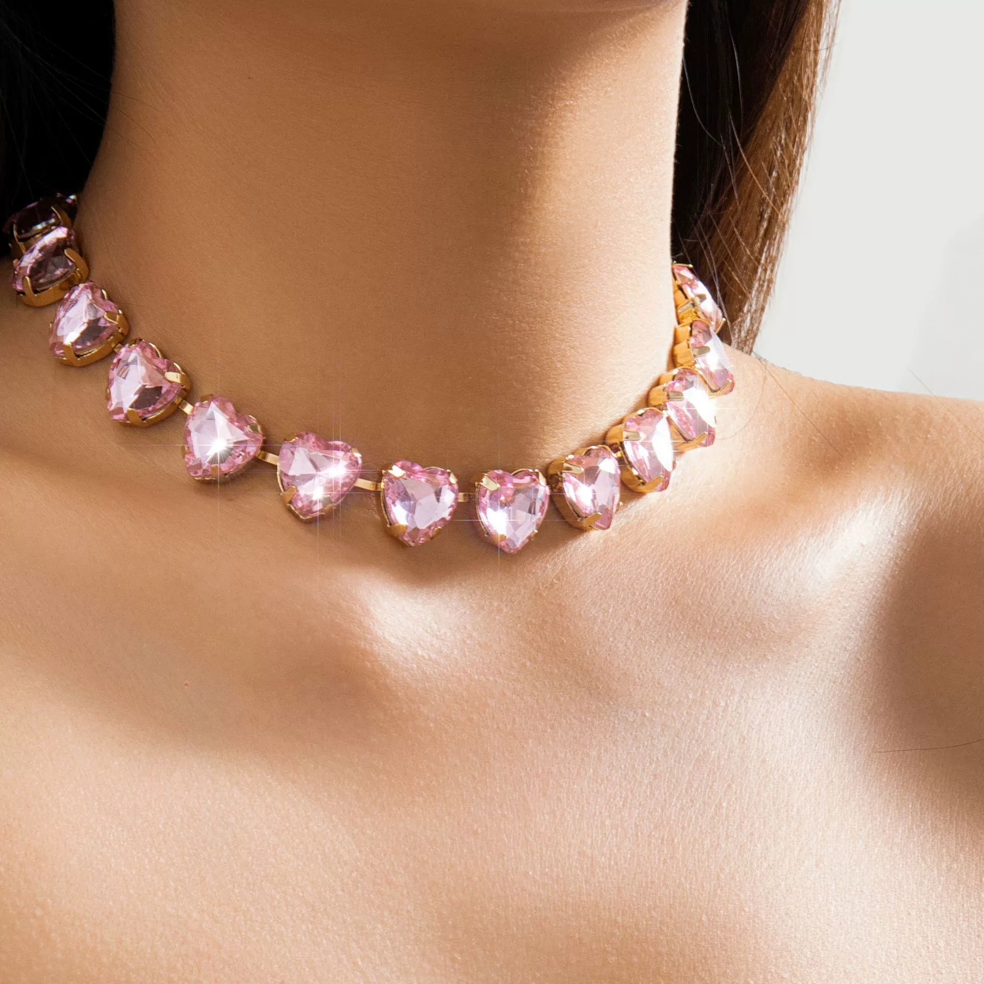 Jewelry Rhinestone Claw Chain Clavicle Necklace With Dropshaped And Geometric Pattern For Women - Image 6