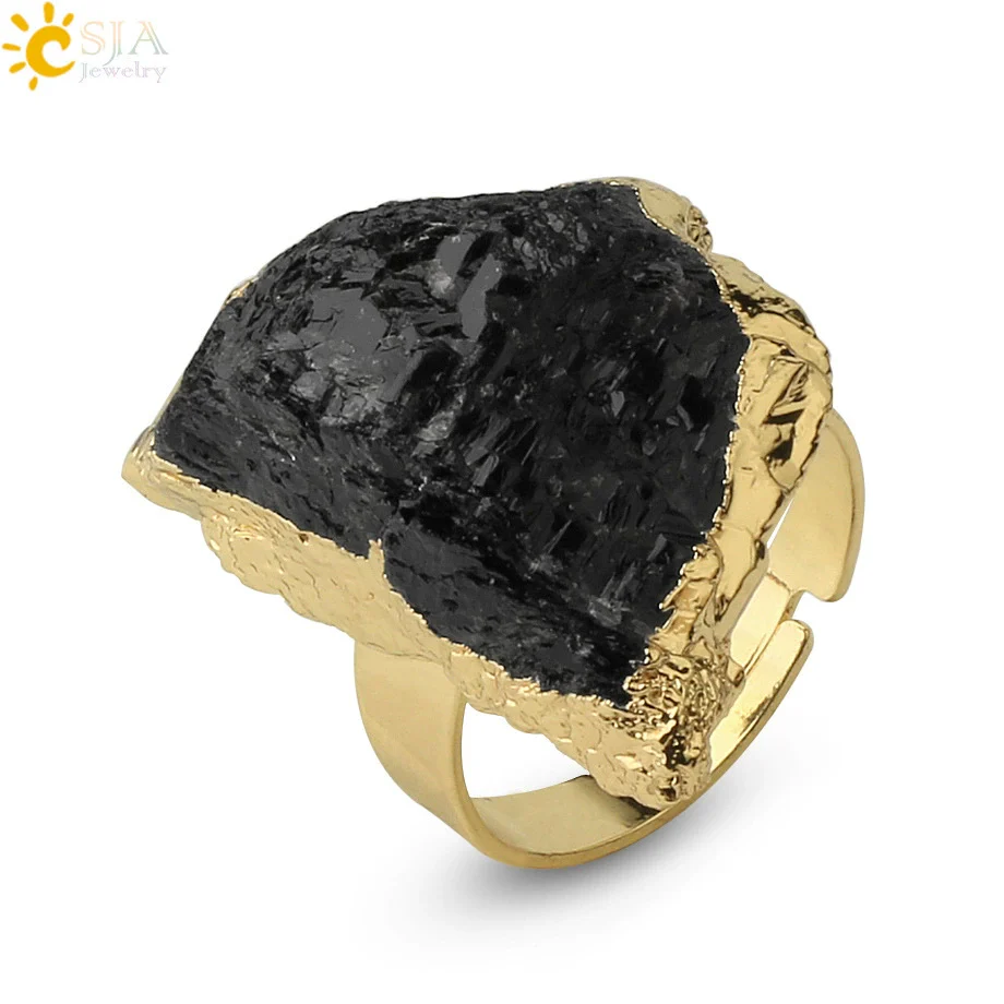 Jewelry Ring Natural Stone Minimalist Style Unisex - Image 7