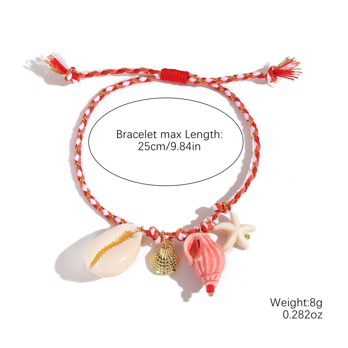 Jewelry Shell Starfish Ceramic Small Fish Pendant Hand Knitted Minimalist Women's Clavicle Chain Necklace - Image 12