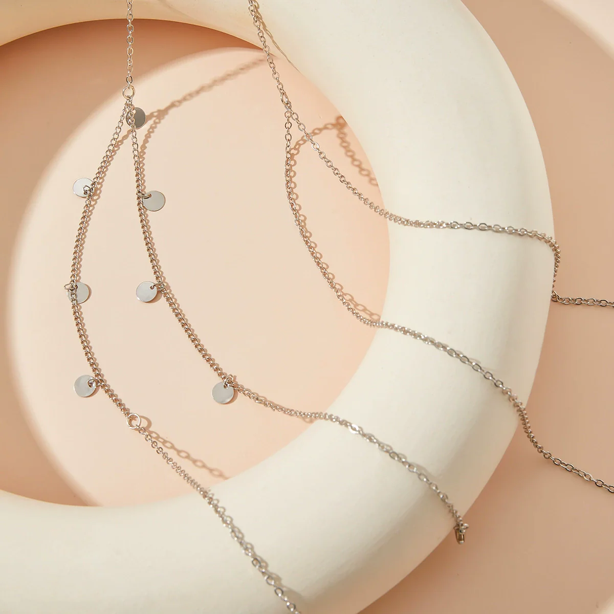 Jewelry Simple Sequin Tassel Cross Geometric Iron Chain Electroplated Women's Body Chain - Image 4