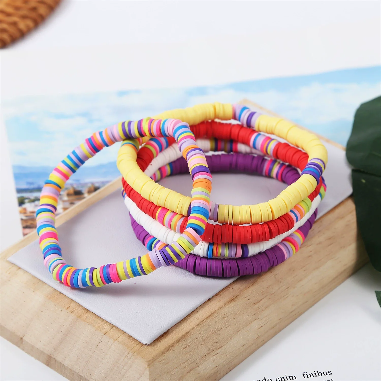 Jewelry Soft Pottery Bracelet Geometric Handmade For Girls