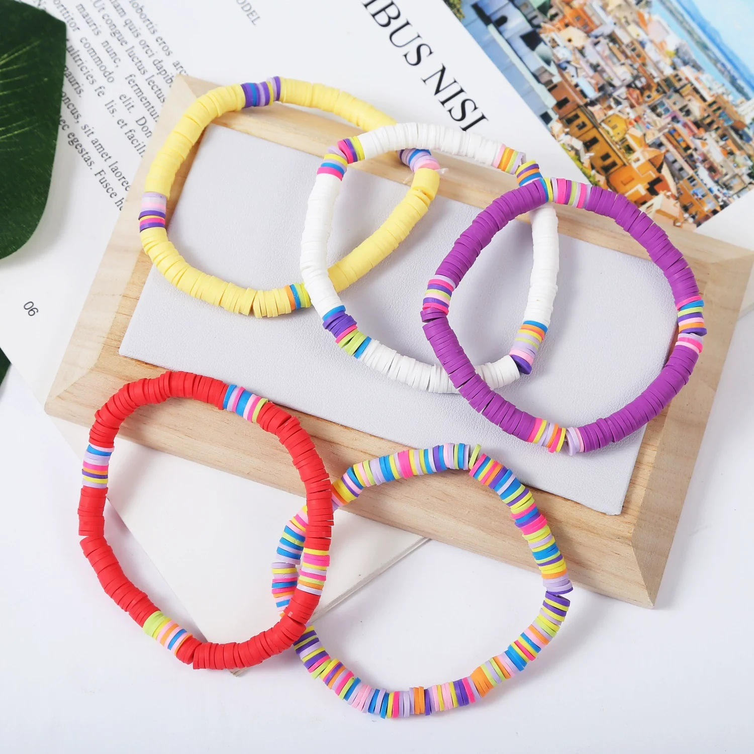 Jewelry Soft Pottery Bracelet Geometric Handmade For Girls - Image 2
