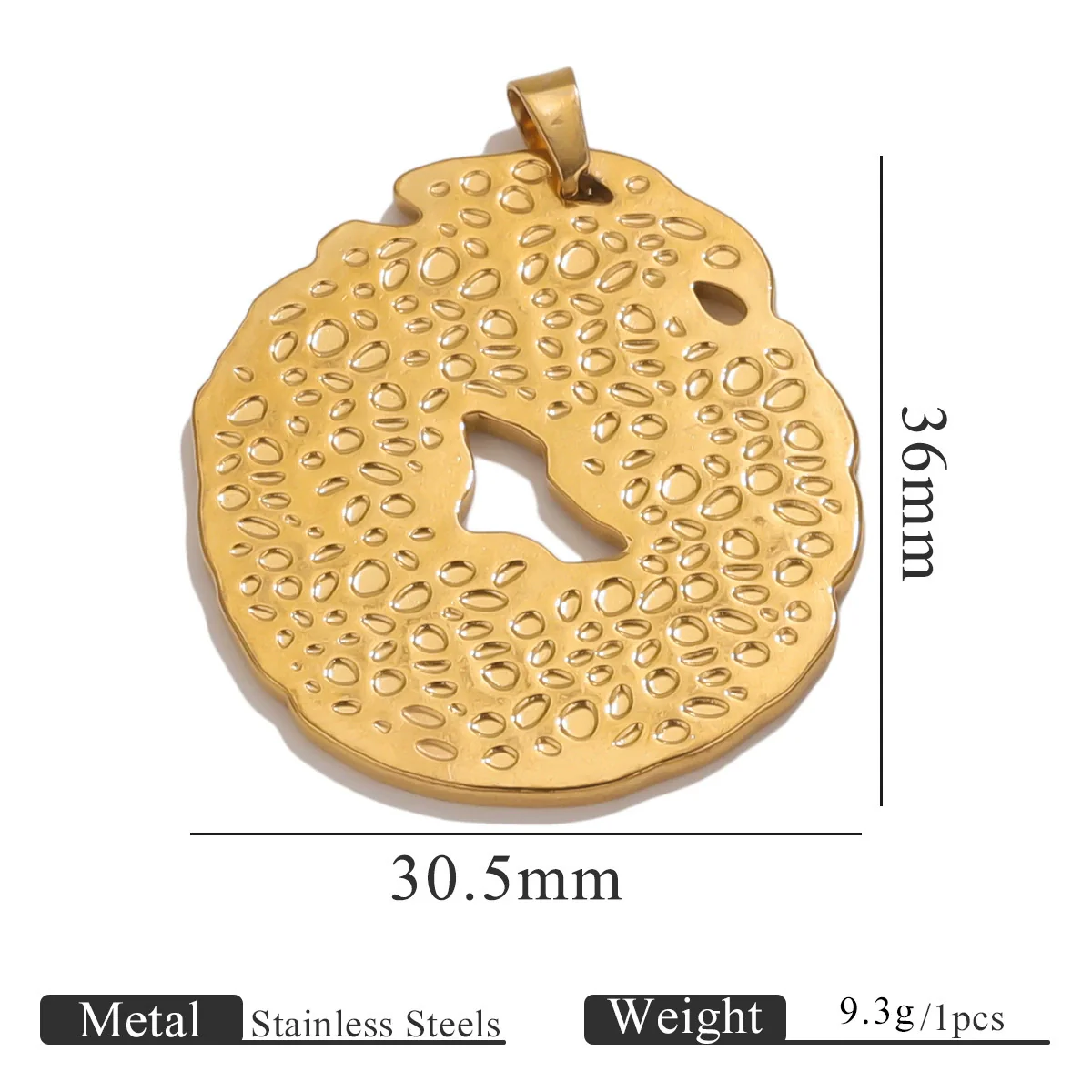 Jewelry Stainless Steel 18K Gold Plated Shellshaped Handmade Leaves Flower Pieces Bookmark Pendant - Image 9