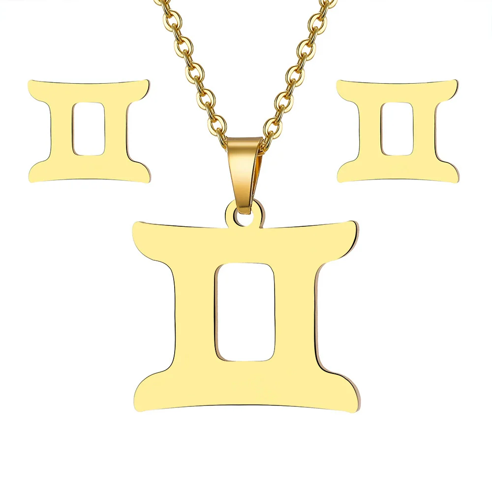 Jewelry Stainless Steel Alloy Constellation Zodiac Pendant Necklace For Women - Image 7