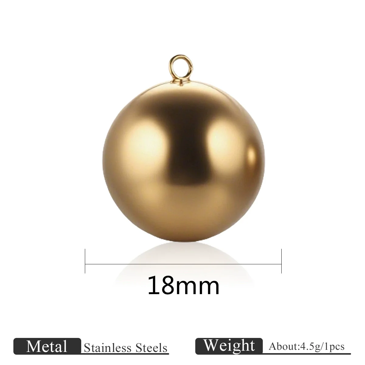 Jewelry Stainless Steel Ball Pendant Goldplated Polished Diy Accessories - Image 15