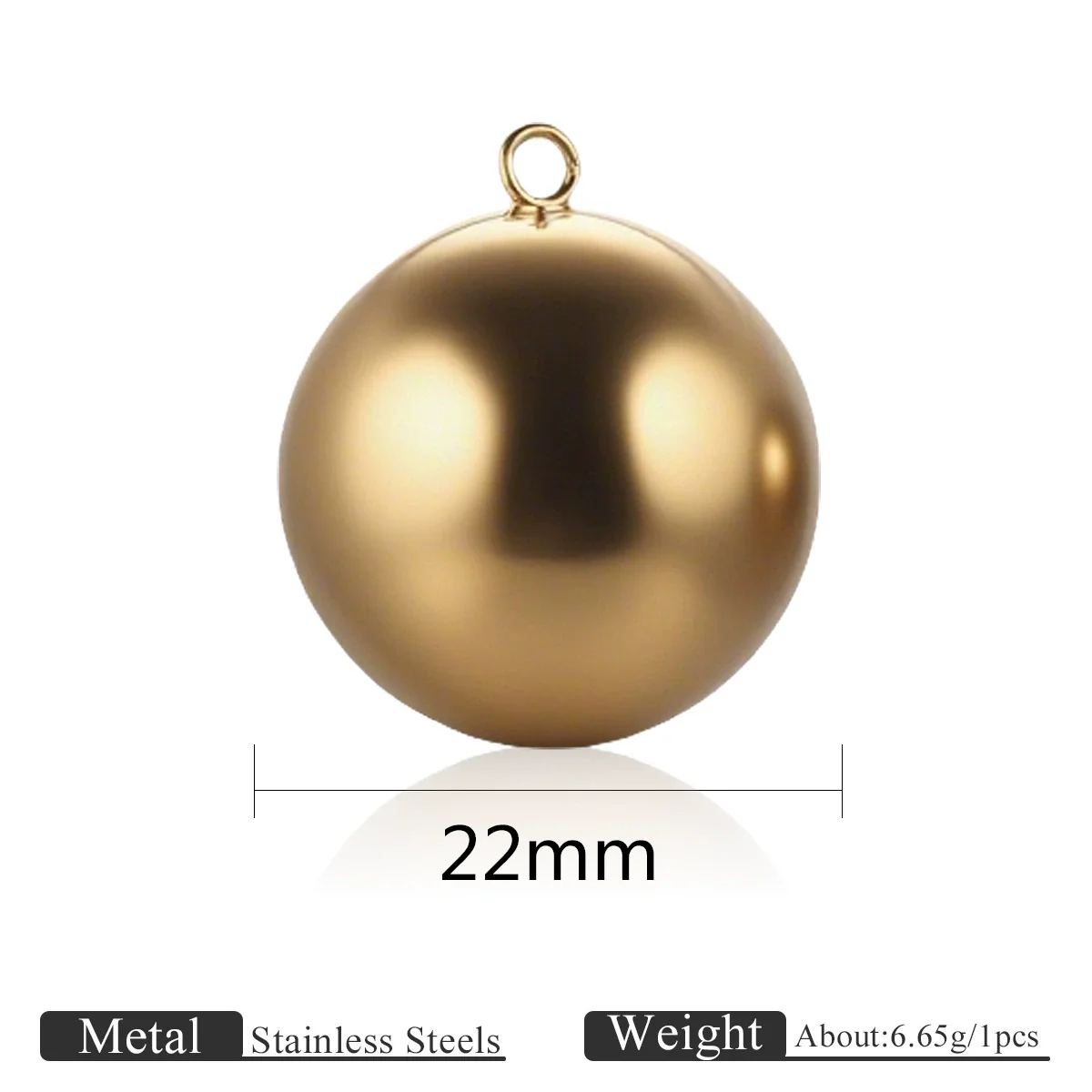 Jewelry Stainless Steel Ball Pendant Goldplated Polished Diy Accessories - Image 17