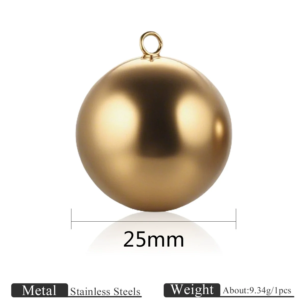 Jewelry Stainless Steel Ball Pendant Goldplated Polished Diy Accessories - Image 18