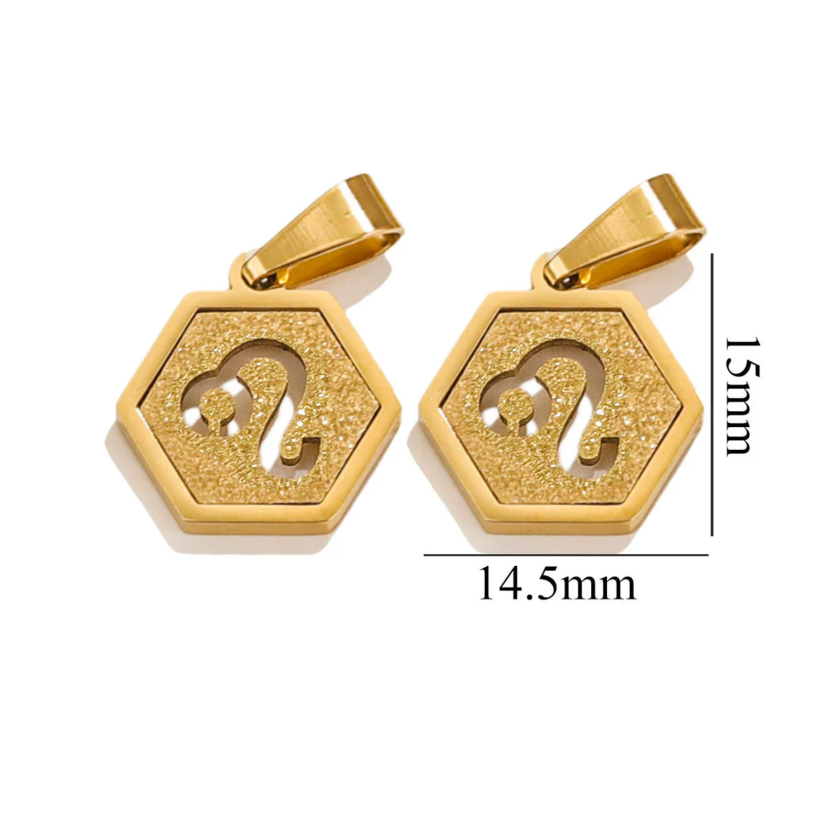 Jewelry Stainless Steel Constellation Hexagonal Square Electroplating Pendant - Image 13