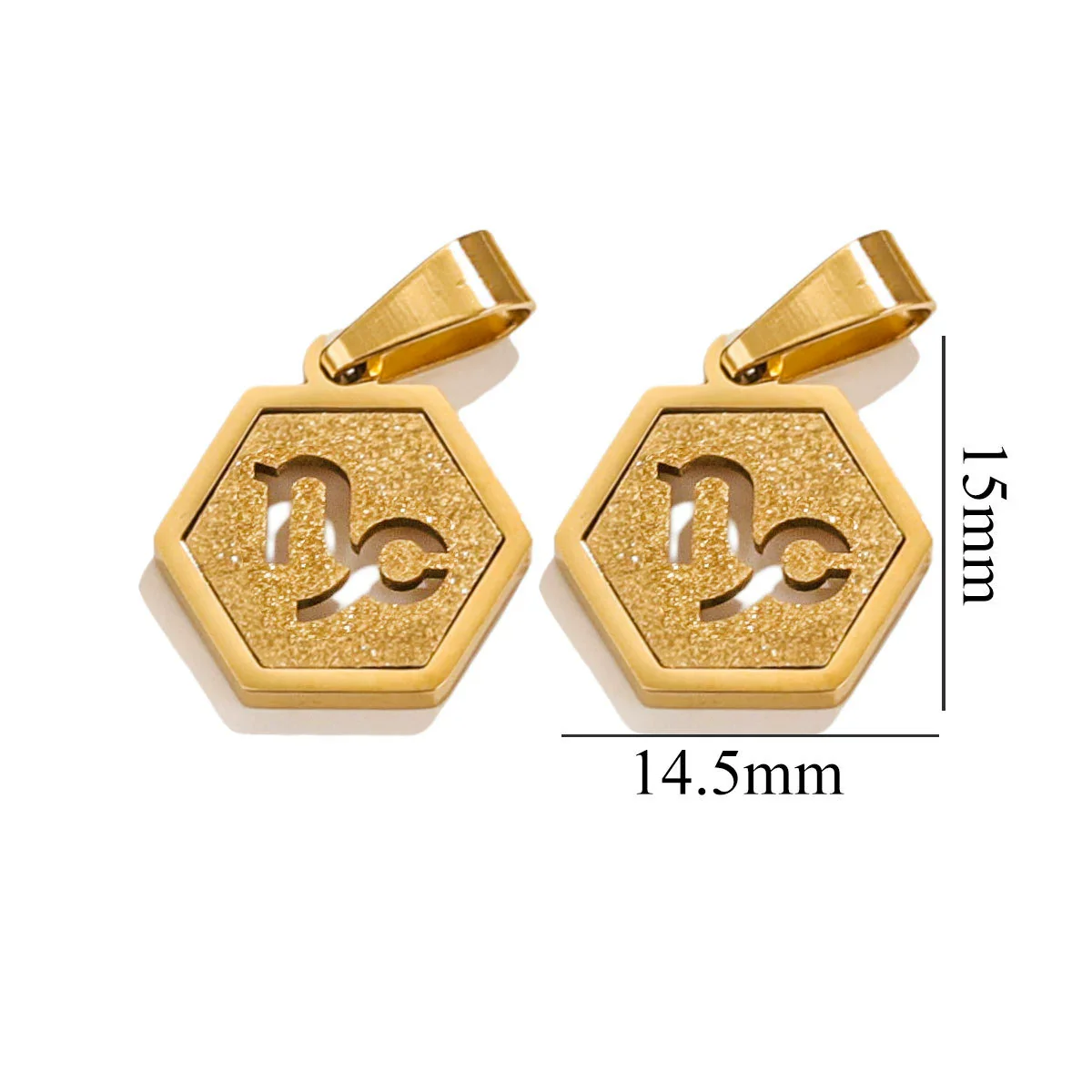 Jewelry Stainless Steel Constellation Hexagonal Square Electroplating Pendant - Image 16