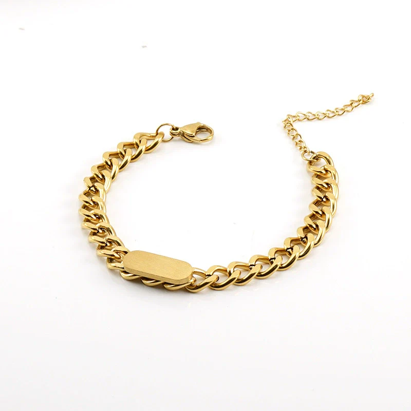 Jewelry 316L Stainless Steel Cuban Chain Oval Pattern Electroplating 316L Stainless Steel For Women And Unisex - Image 4