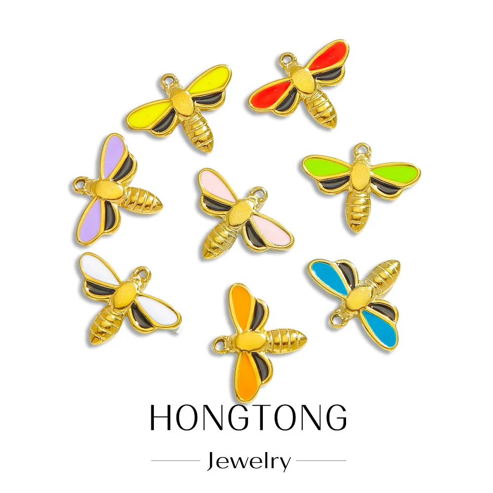 Jewelry Stainless Steel Dragonfly Pendant Electroplating Accessories For Bracelet Necklace Earrings