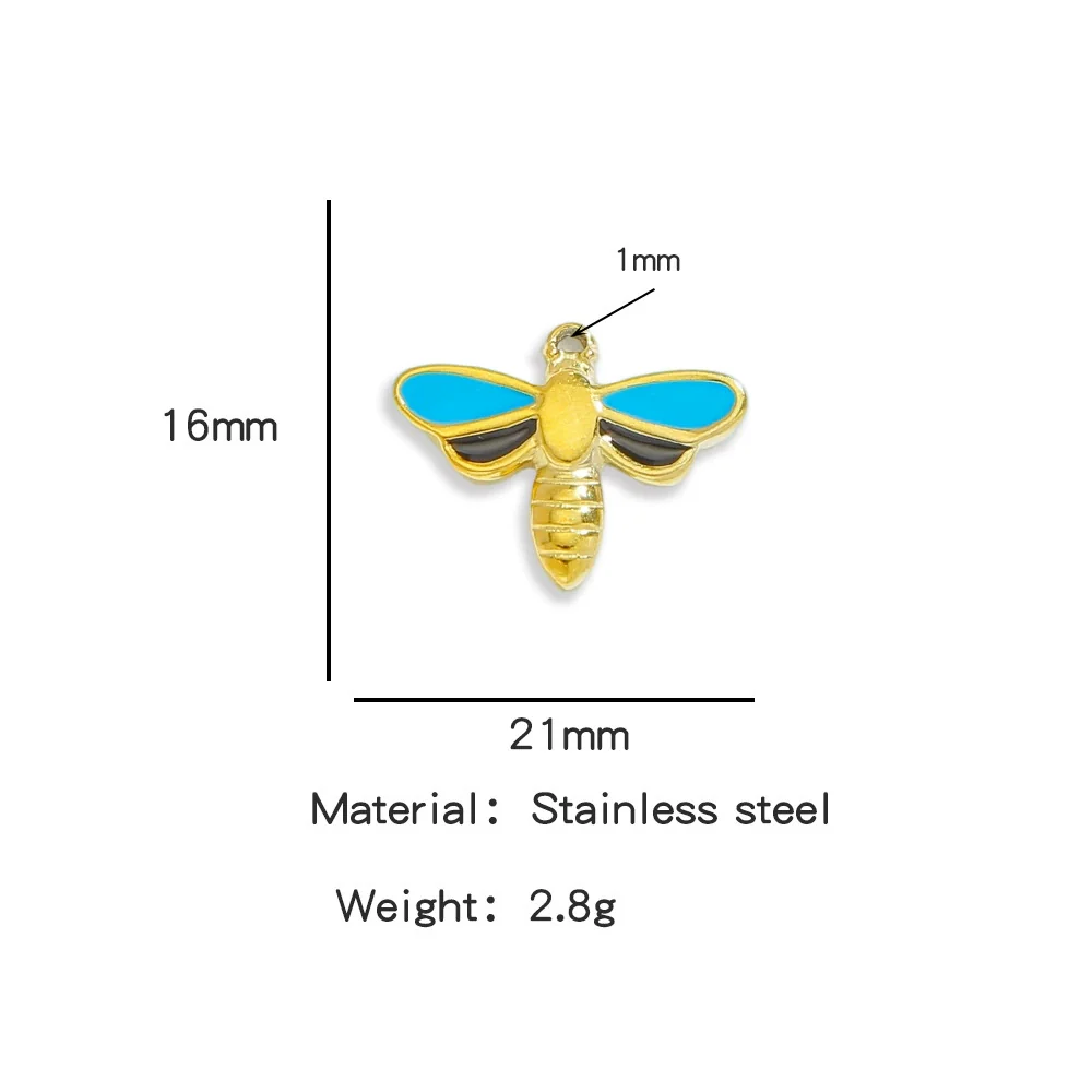 Jewelry Stainless Steel Dragonfly Pendant Electroplating Accessories For Bracelet Necklace Earrings - Image 9