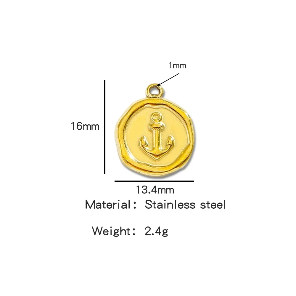 Jewelry Stainless Steel Fourleaf Clover Pendant Electroplating Accessories Including Heart Star Butterfly Cross Shapes - Image 12