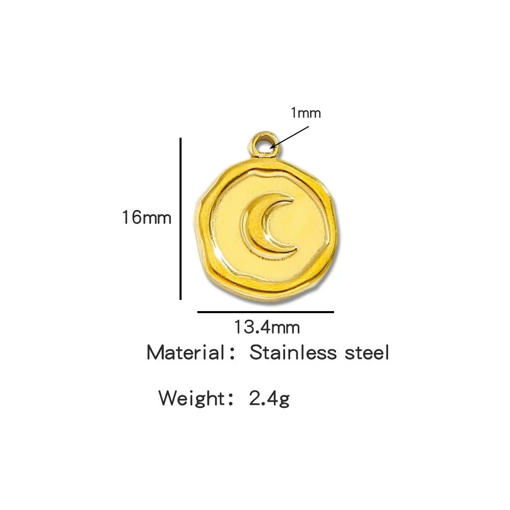 Jewelry Stainless Steel Fourleaf Clover Pendant Electroplating Accessories Including Heart Star Butterfly Cross Shapes - Image 17