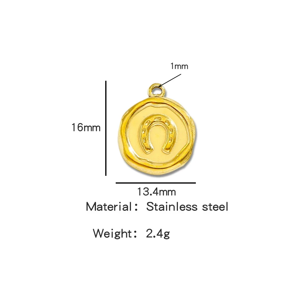Jewelry Stainless Steel Fourleaf Clover Pendant Electroplating Accessories Including Heart Star Butterfly Cross Shapes - Image 21